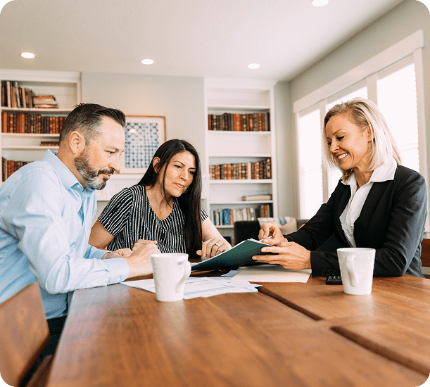 Group meeting at office table