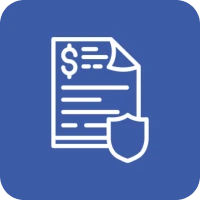 Financial document with shield icon